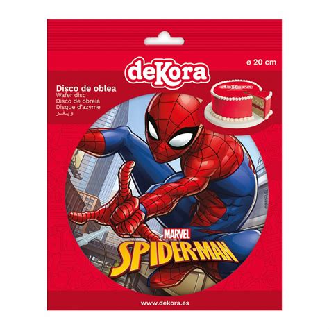 Oblea Para Tarta Cm Spiderman Dekora Sin Trazas De Leche Tienda