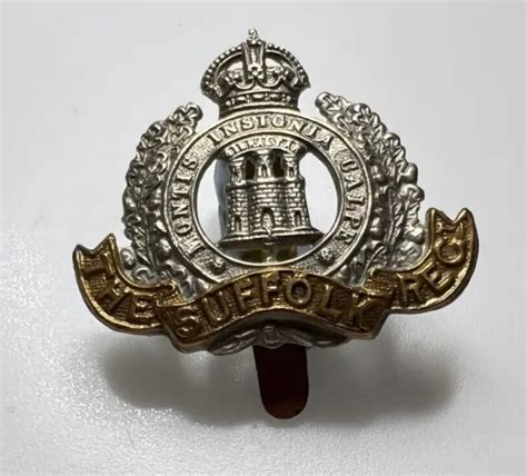 Ww The Suffolk Regiment Cap Badge X Mm Picclick Uk