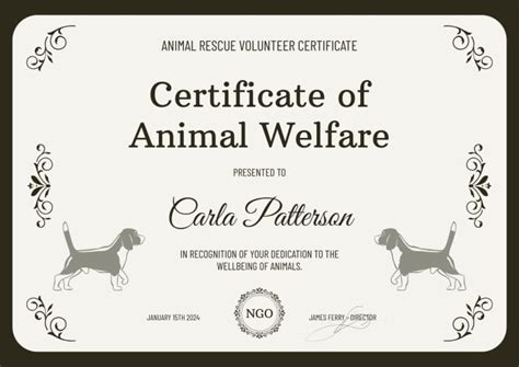 Dise A Gratis Esta Plantilla De Certificado De Voluntariado En