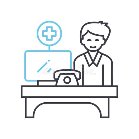 Doctor Office Line Icon Outline Symbol Vector Illustration Concept