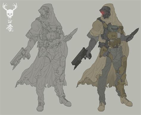 Artstation Gunman Lee Yeong Gyun Concept Art Characters Sci Fi