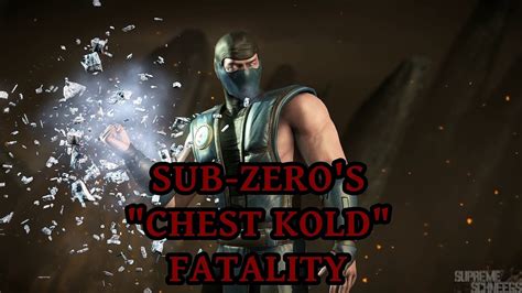 MORTAL KOMBAT X Sub Zero S Chest Kold Fatality Performed On All