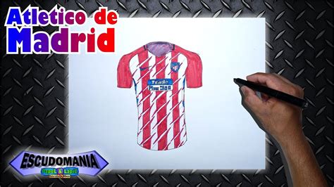 Cómo dibujar y pintar la camiseta del Atlético de Madrid YouTube