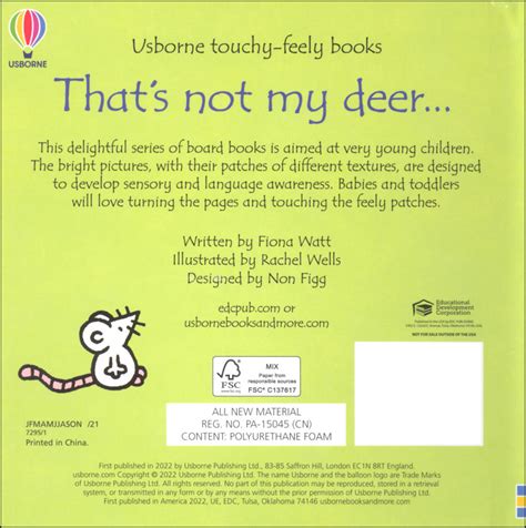 That's Not My Deer (Touchy-Feely Board Books) | EDC / Usborne | 9780794554323