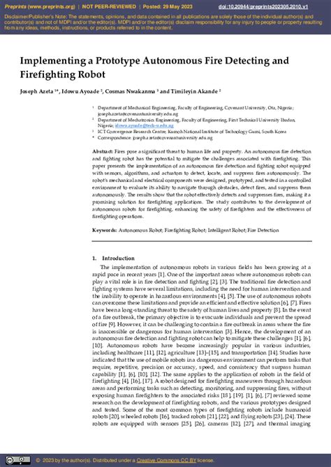 (PDF) Implementing a Prototype Autonomous Fire Detecting and ...