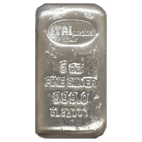 5 oz Italpreziosi Italian Silver Cast Bar .999 Fine Silver [IT-5-OZ-SLV ...