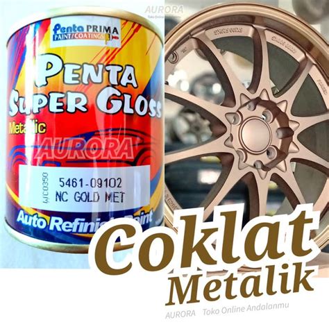 Jual Cat Penta Super Gloss Nc Gold Met Ml Emas Coklat Metalik Duco