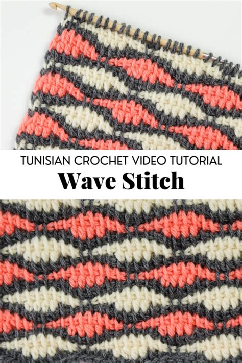 How To Crochet The Tunisian Crochet Wave Stitch Video Tutorial Tl