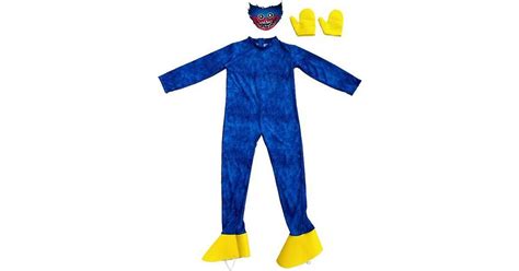 Poppy Playtime Kids Huggy Wuggy Cosplay Costume Blue • Pris