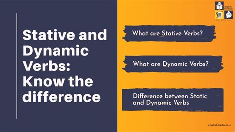 Stative And Dynamic Verbs Know The Difference Types Of Verbs How To