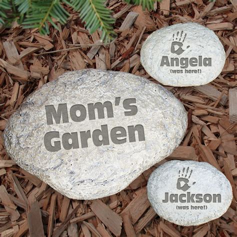 Engraved My Garden Yard Stones Personalized Stepping Stone