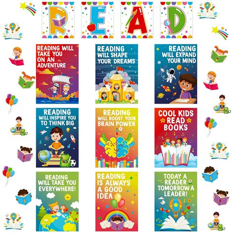 Mua Zonon Pcs Classroom Decorations Set Reading Poster Read Bulletin