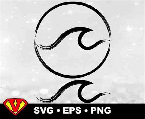 Wave Svg Circle Wave Svg Wave Logo Svg Ocean Wave Svg Etsy