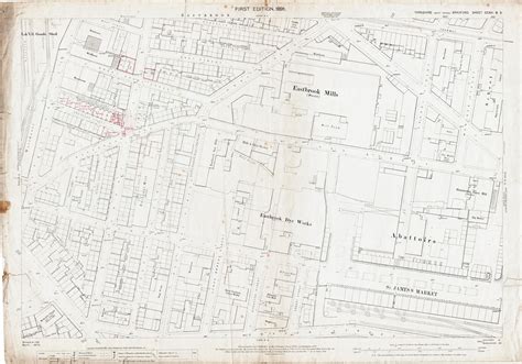 Old Ordnance Survey Map 216 8 9 Bradford Yorkshire In 1891