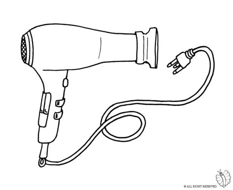 Hair Dryer Coloring Page Coloringcrewcom Sketch Coloring Page