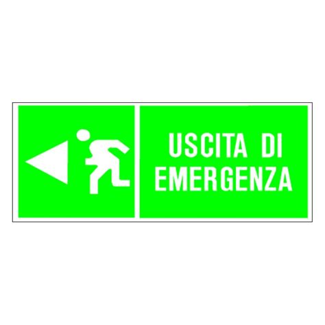 Cartello Segnaletico Uscita Di Emergenza Pvc X Cm Leroy Merlin