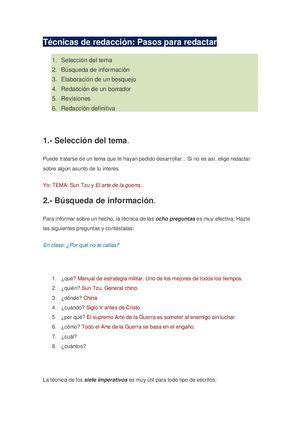 Calam O T Cnicas Y Etapas De La Redacci N De Documentos