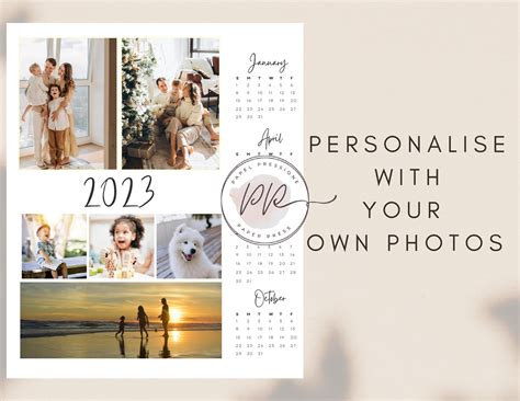 2023 Photo Wall Calendar Landscape 2023 Wall Calendar Template