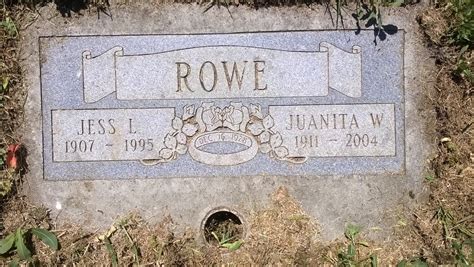 Juanita Jewell Wallace Rowe 1911 2004 Find A Grave Gedenkplek