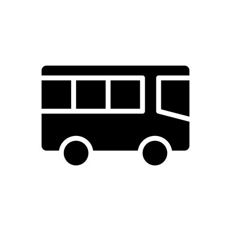 Public transport black glyph icon. City commuting. Bus transportation