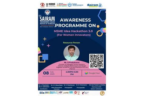 Awareness Programme On Msme Idea Hackathon For Women Innovators