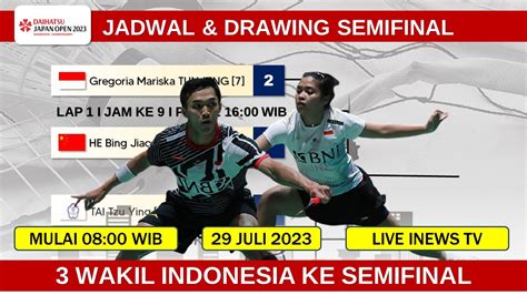 Jadwal Semifinal Japan Open 2023 Hari Ini Jam 8 Pagi LIVE INEWS TV