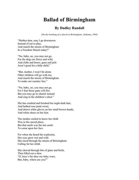 [POEM] Ballad of Birmingham - Dudley Randall : r/Poetry