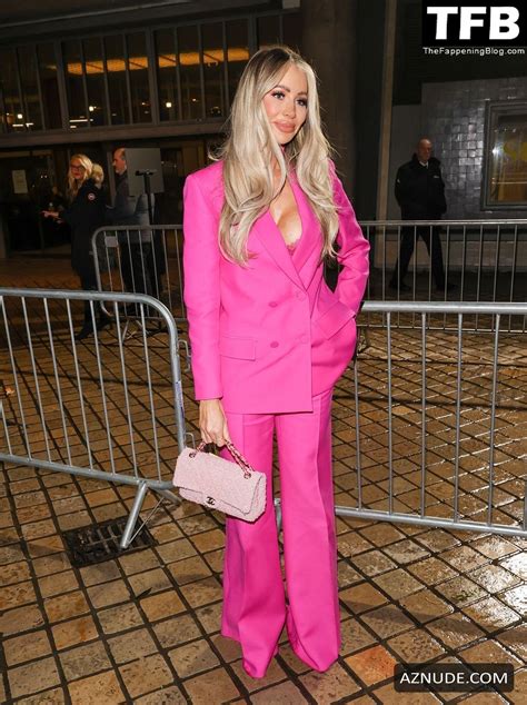 Olivia Attwood Sexy Seen Flaunting Her Hot Cleavage At The ITV Party In London AZNude