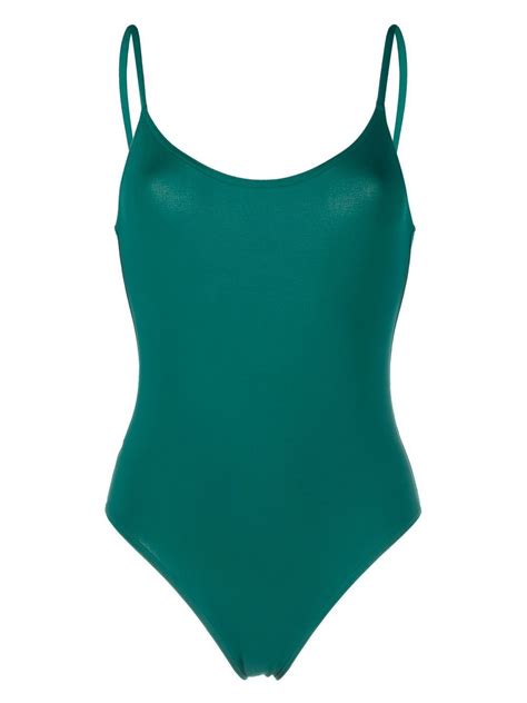 Eres Low Back One Piece Swimsuit Green Editorialist