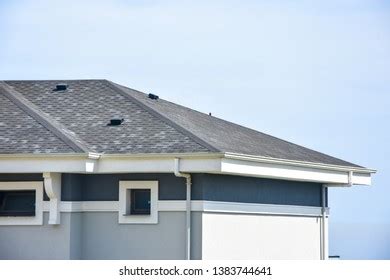 Asphalt Roofing Shingles Sky Background Stock Photo 1383744647 ...