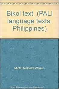 Bikol text, (PALI language texts: Philippines): Mintz, Malcolm Warren ...