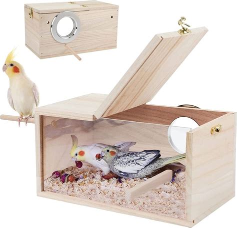 Rypet Parakeet Nesting Box Transparent Design Bird Nesting Box Nesting