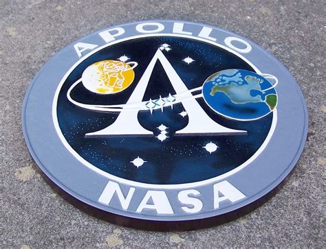 NASA - Apollo Program Insignia Seal - 14" Mahogany Plaque