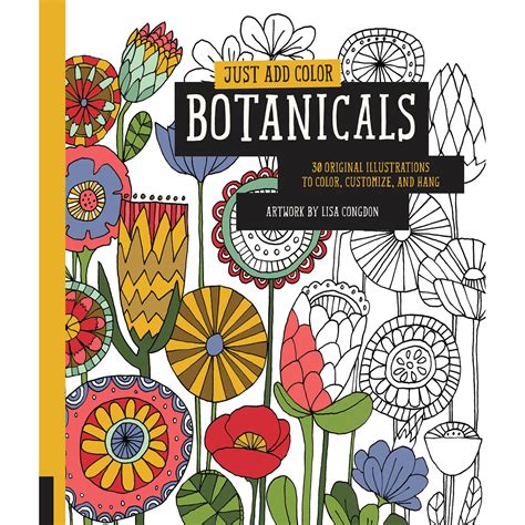 Quarto Publishing Just Add Color Coloring Book Botanicals