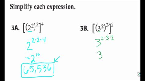 Algebra 7 1 Multiplying Monomials Youtube