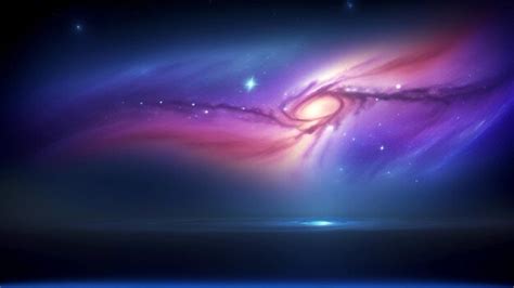 Premium AI Image A Purple And Blue Galaxy With A Star In The Middle