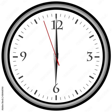 Uhr Uhrzeit 6 Am Pm Stock Illustration Adobe Stock