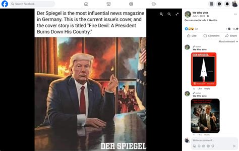 Der Spiegel Cover Of Trump With Lit Match Is From Fact Check