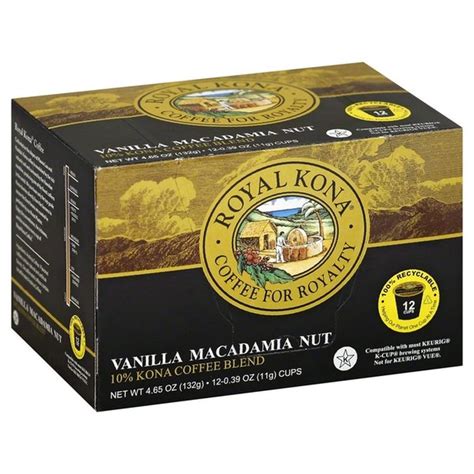 Royal Kona Coffee Blend 10 Kona Vanilla Macadamia Nut Single Serve