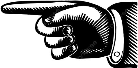 Woodcut Hands Black And White Woodcut Arrow Clipart Png And Vector