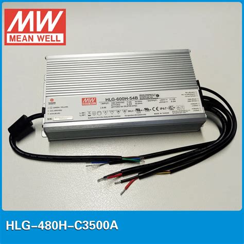 Original MEANWELL LED Driver HLG 480H C3500A 480W 3500mA Adjustable