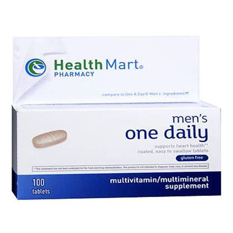 Mens One Daily Multivitamin Supplement Tablets 100 Count