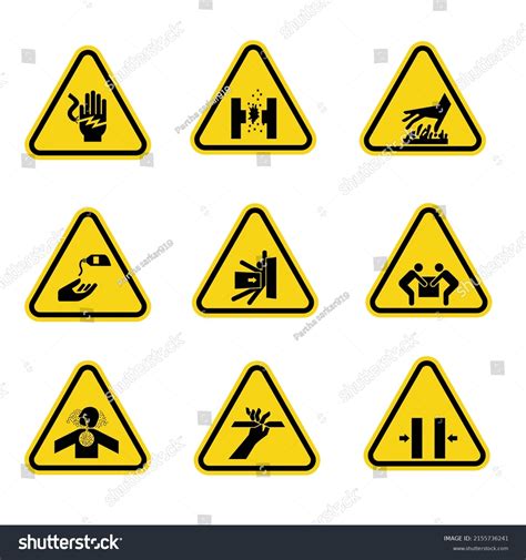 Warning Symbols Labels Sign Isolate On Stock Vector (Royalty Free ...