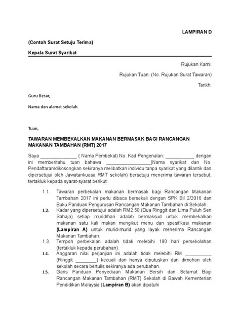 Contoh Surat Pelantikan Pentadbir Pembekal Eperolehan Trevortaromcclain