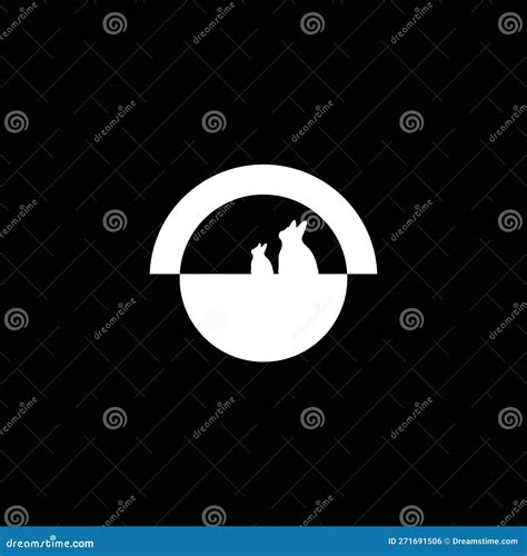 White silhouette of cat. stock vector. Illustration of isolated - 271691506