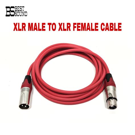 High Quality Microphone Cable Audio Cord Wire Connector Xlr 3 Pin Male To Female Ready Stock