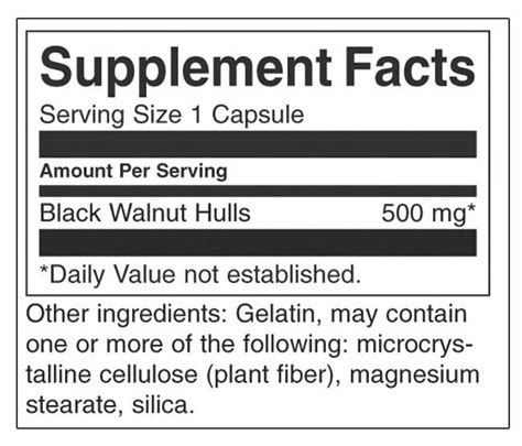 Full Spectrum Black Walnut Hulls 500 mg 60 капсули Swanson Ozone bg