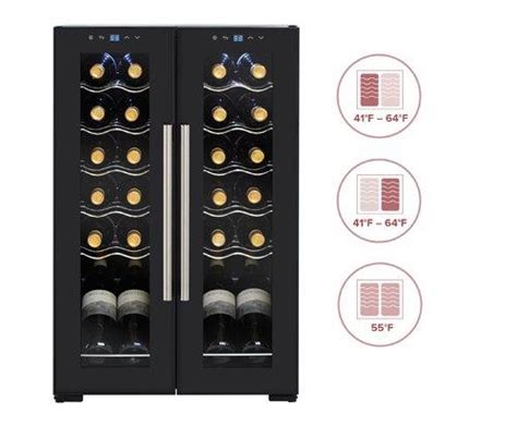 Wine Enthusiast 24 Bottle French Door Dual Zone Compressor Wine Cooler