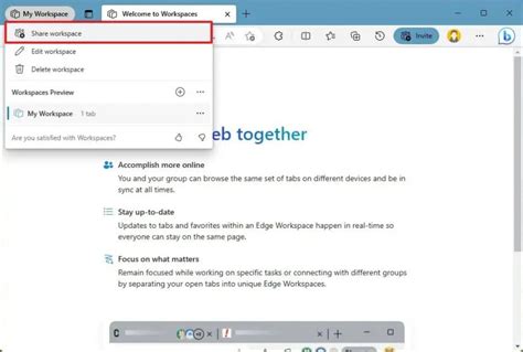 C Mo Usar Workspaces Para Compartir Pesta As En Microsoft Edge All