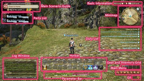 Navigating The Game Screen Game Manual Final Fantasy Xiv The Lodestone